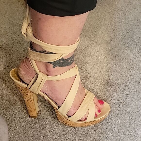 ESP faux leather wrap sandals - Picture 2 of 10